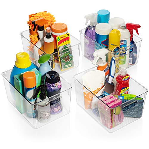 11" x 8" x 6" Clear Plastic Storage Bins